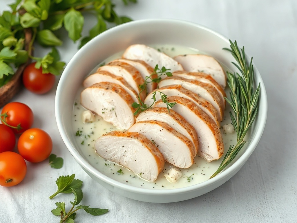 Окрошка на кефире без колбасы: с куриной грудкой или сёмгой