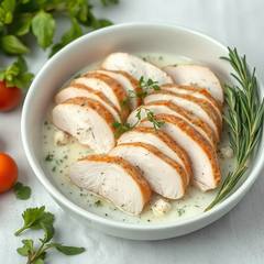 Окрошка на кефире без колбасы: с куриной грудкой или сёмгой