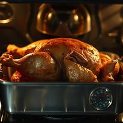 При какой температуре запекать курицу целиком и как долго