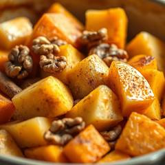 Тыква с яблоками в духовке: осенний десерт